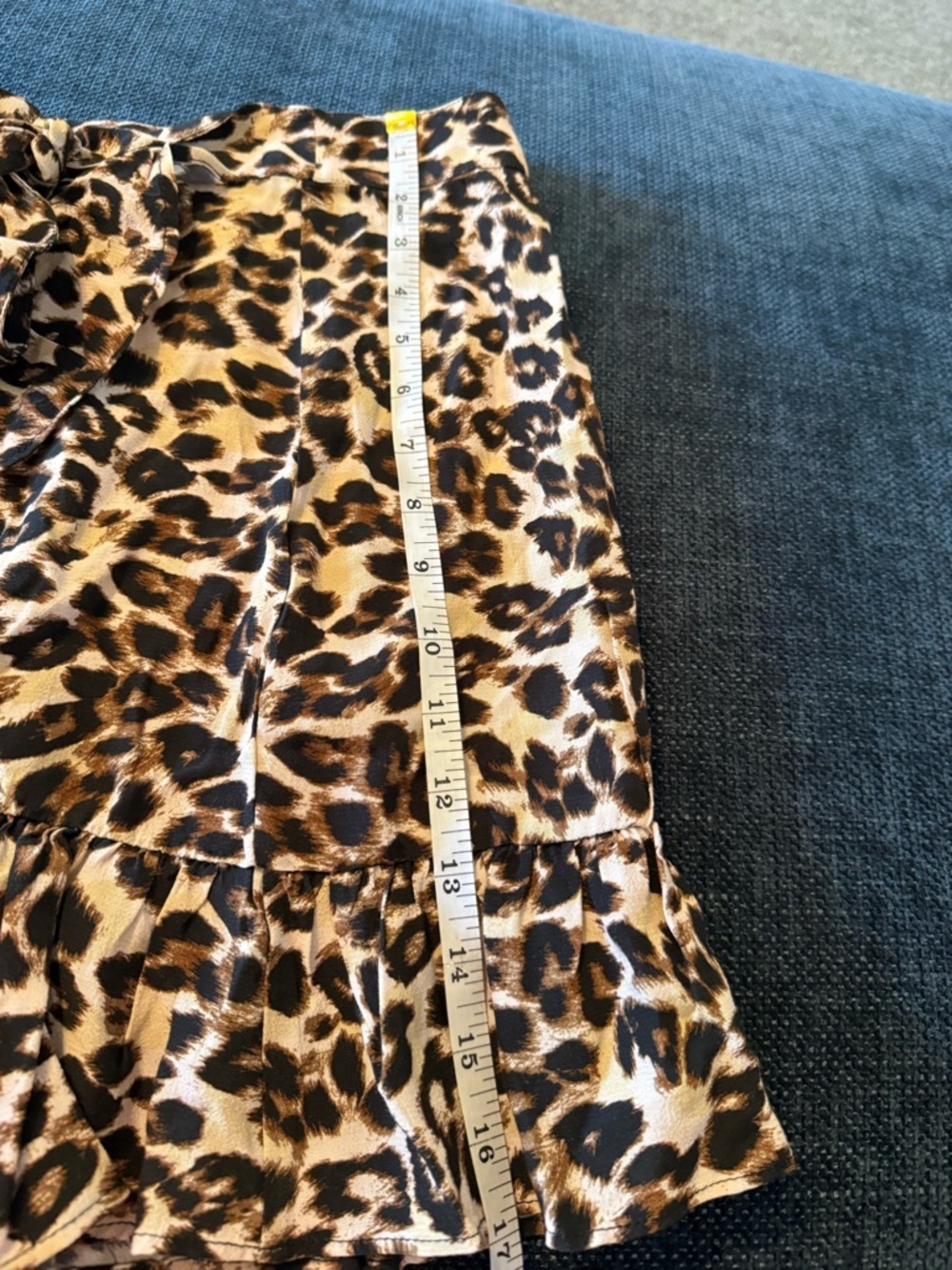 Urban Outfitters Leopard Print Ruffle Mini Skirt - Brown/Black - Picture 6 of 6